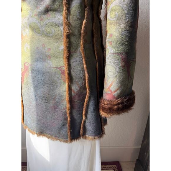 Fur Lined Colorful Coat - Picture 8 of 10